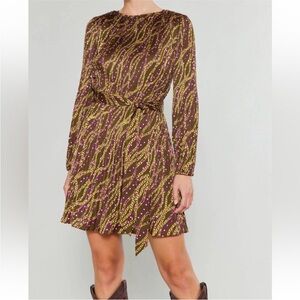 Current Air Golden Link Long Sleeve Dress XS